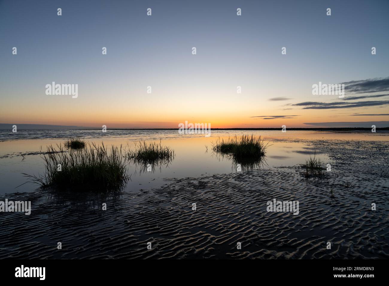 Sunset at the North Sea Stock Photo - Alamy