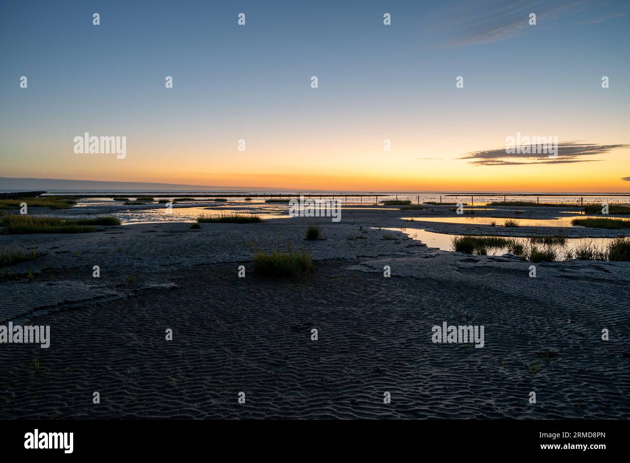 Sunset at the North Sea Stock Photo - Alamy
