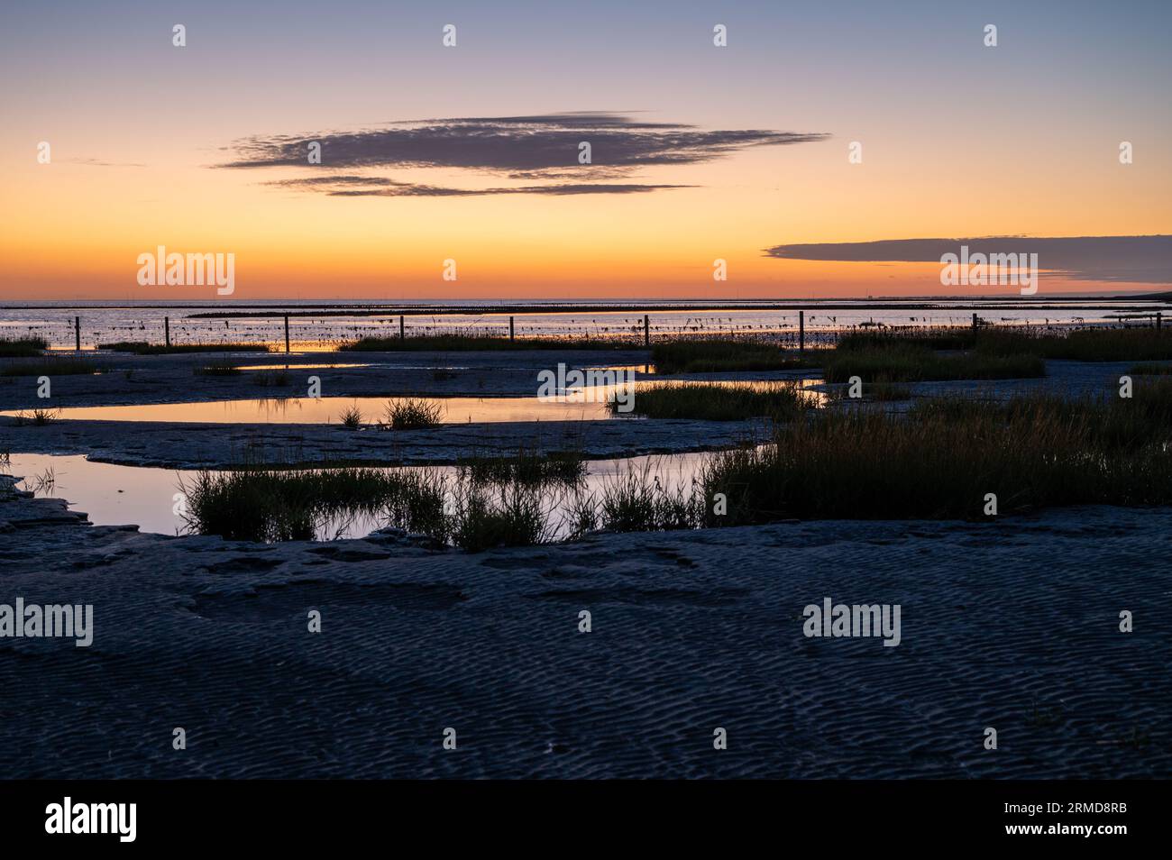 Sunset at the North Sea Stock Photo - Alamy