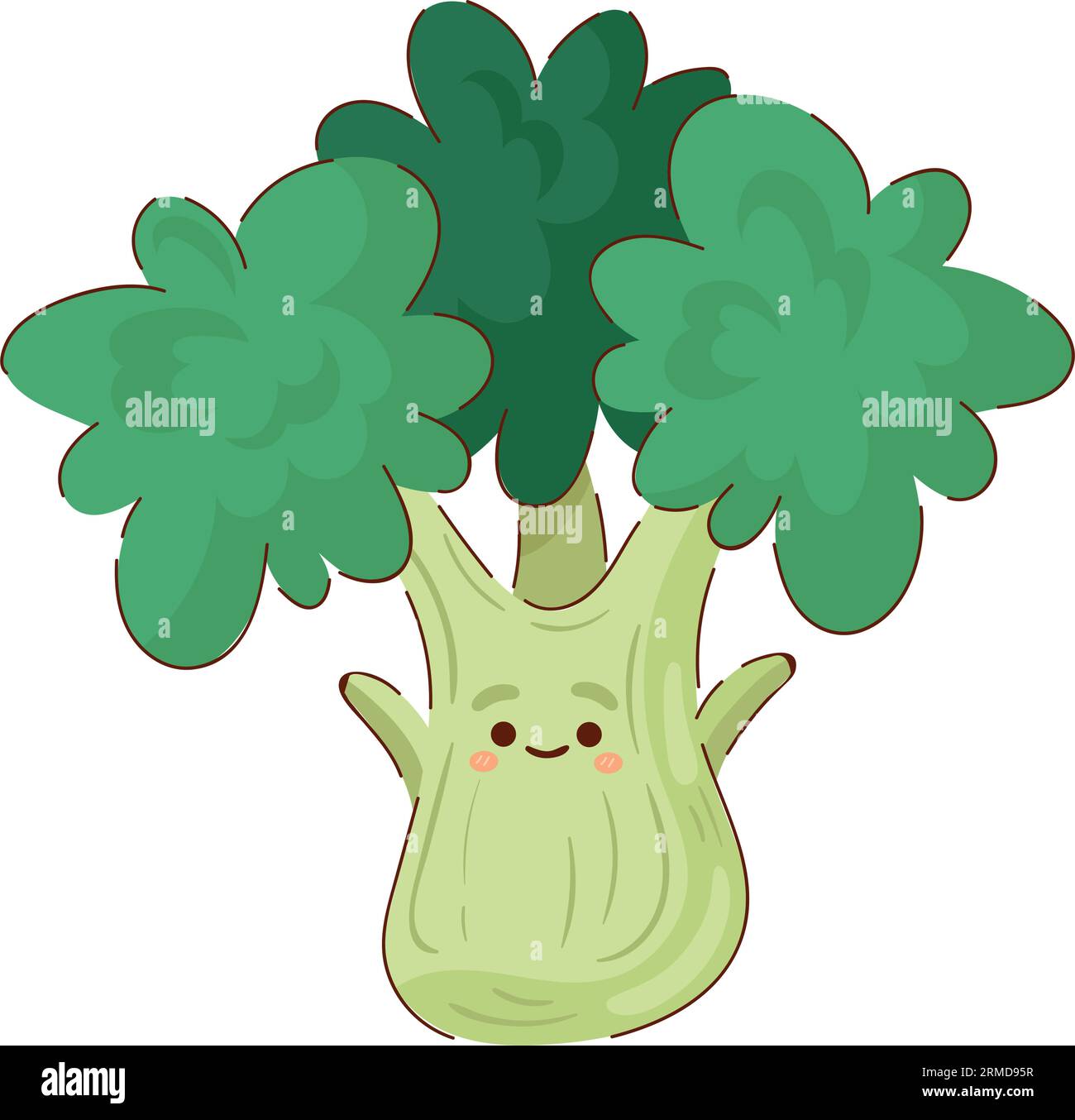kawaii broccoli vegetable cartoon icon Stock Vector Image & Art - Alamy