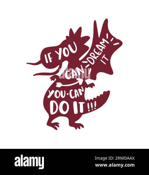 Yes You Can Do It Motivational Typography T-Shirt Vector Graphic