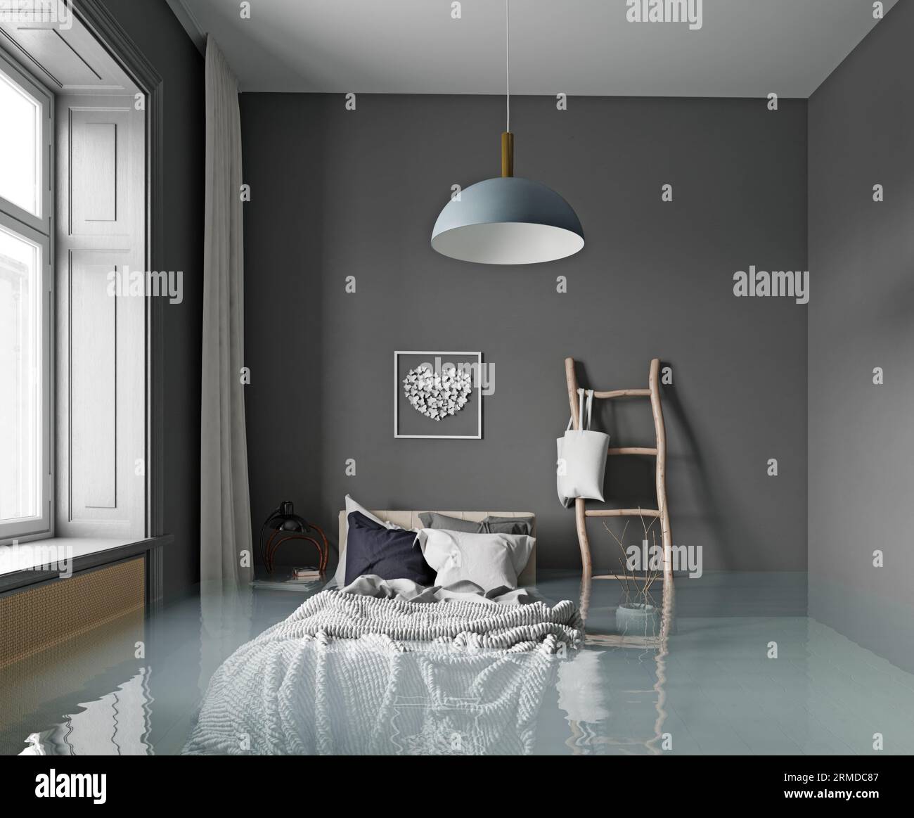 Flooding bedroom interior Stock Photo Alamy