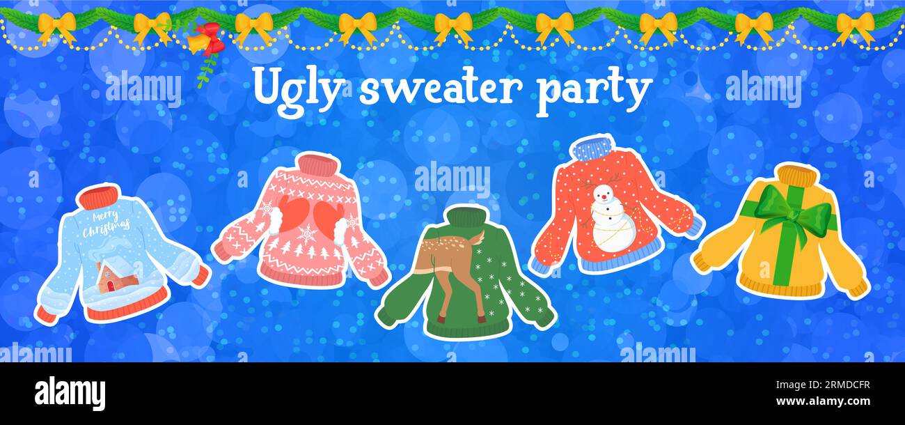 Ugly sweater 2025 party banner
