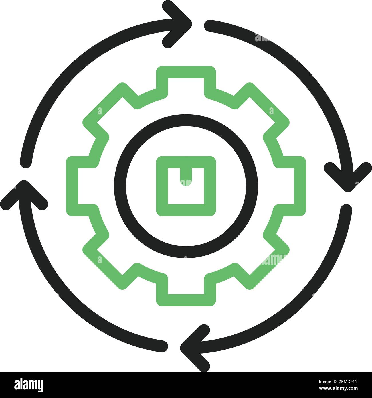 Agile Manufacturing Icon Image. Stock Vector
