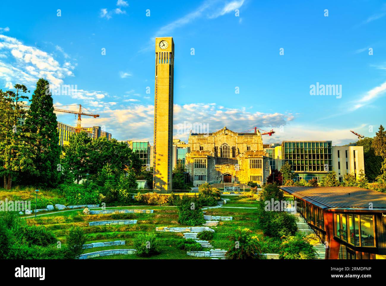 Ladner Clock Tower and Irving K. Barber Learning Centre at Vancouver