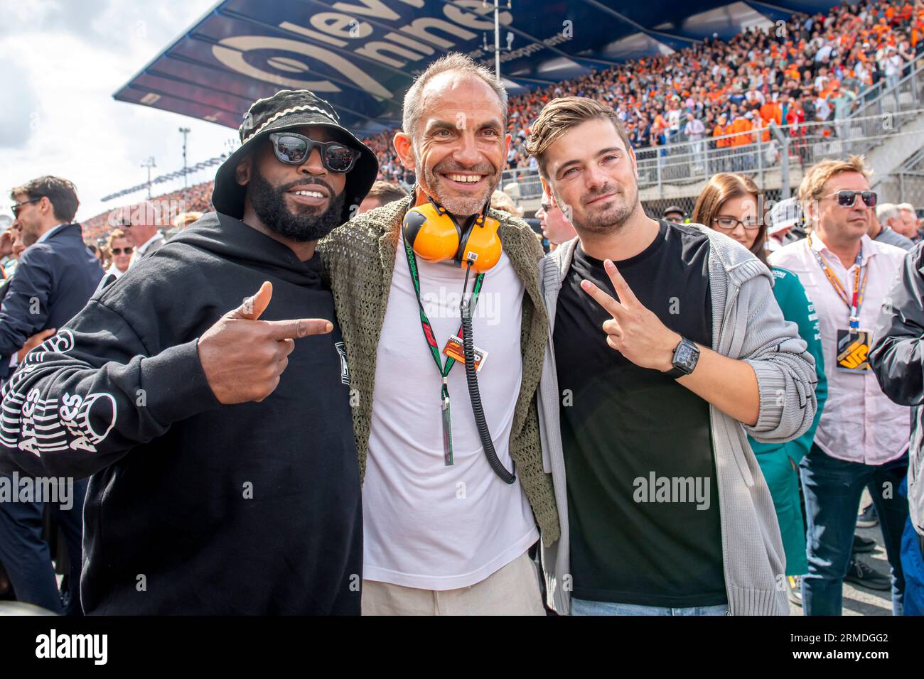 Zandvoort, Netherlands, 28th Aug 2023, Martin Garrix attending practice, round 14 of the 2023 Formula 1 championship. Credit: Michael Potts/Alamy Live News Stock Photo