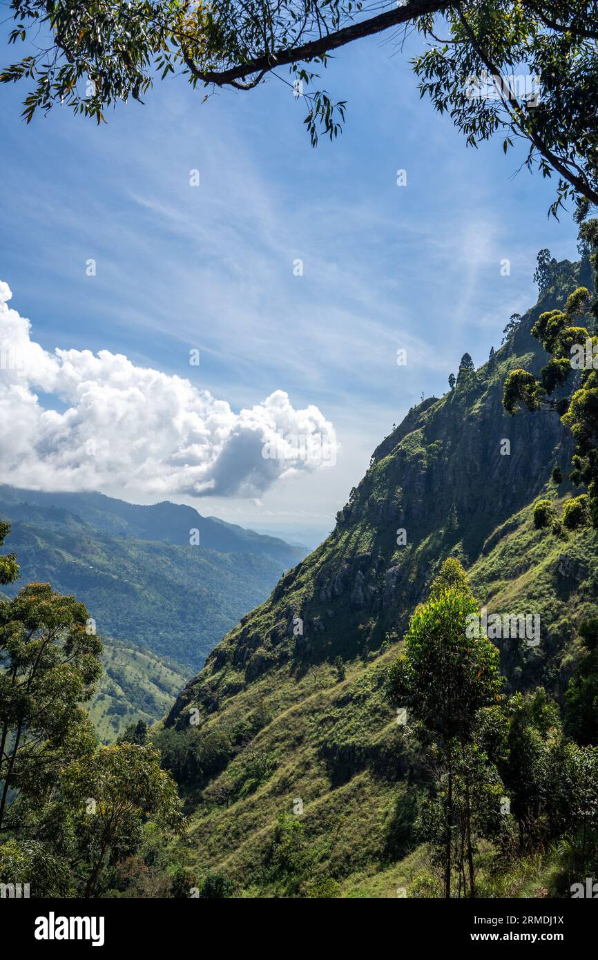 Little Adam's Peak landscape during a sunny day in Ella, Sri Lanka ...