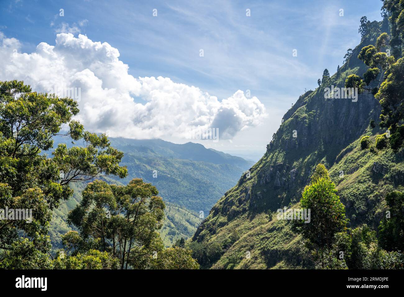 Little Adam's Peak landscape during a sunny day in Ella, Sri Lanka ...