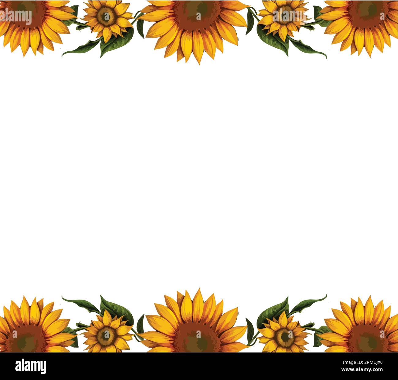 Sunflower Border Wallpaper