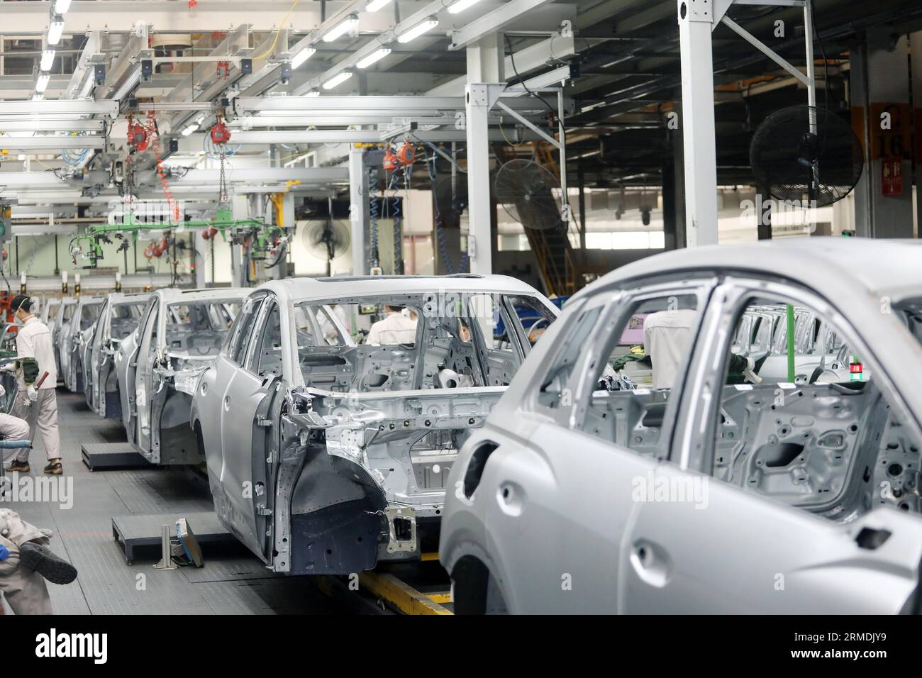 Visit the FAW-Volkswagen factory in Foshan City, south China's Guangdong Province, 24 August, 2023. Stock Photo