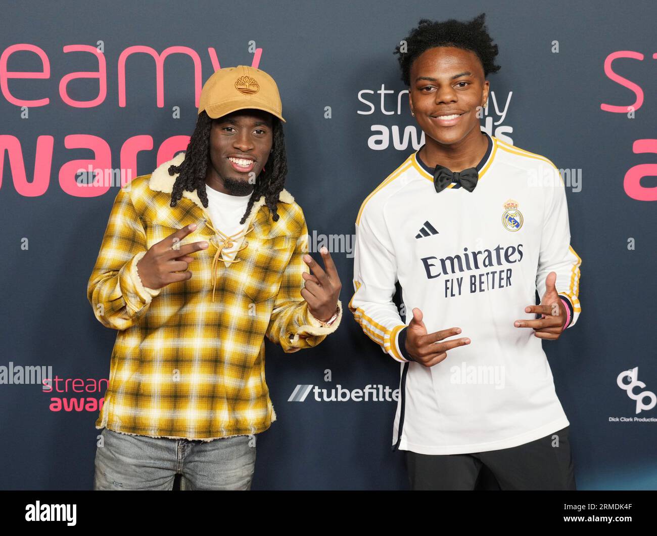 Los Angeles, USA. 27th Aug, 2023. (L-R) Kai Cenat and IShowSpeed at the