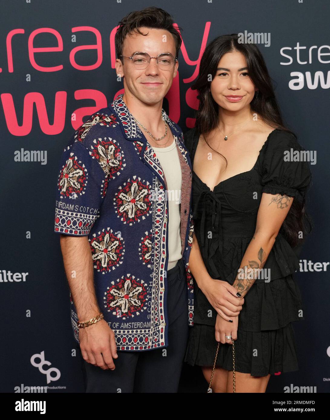 (L-R) Connor Price and Breanna Price arrives at the 2023 Streamy Awards