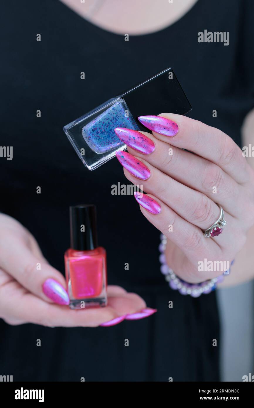148 Light Blue Nails Stock Photos, High-Res Pictures, and Images - Getty  Images