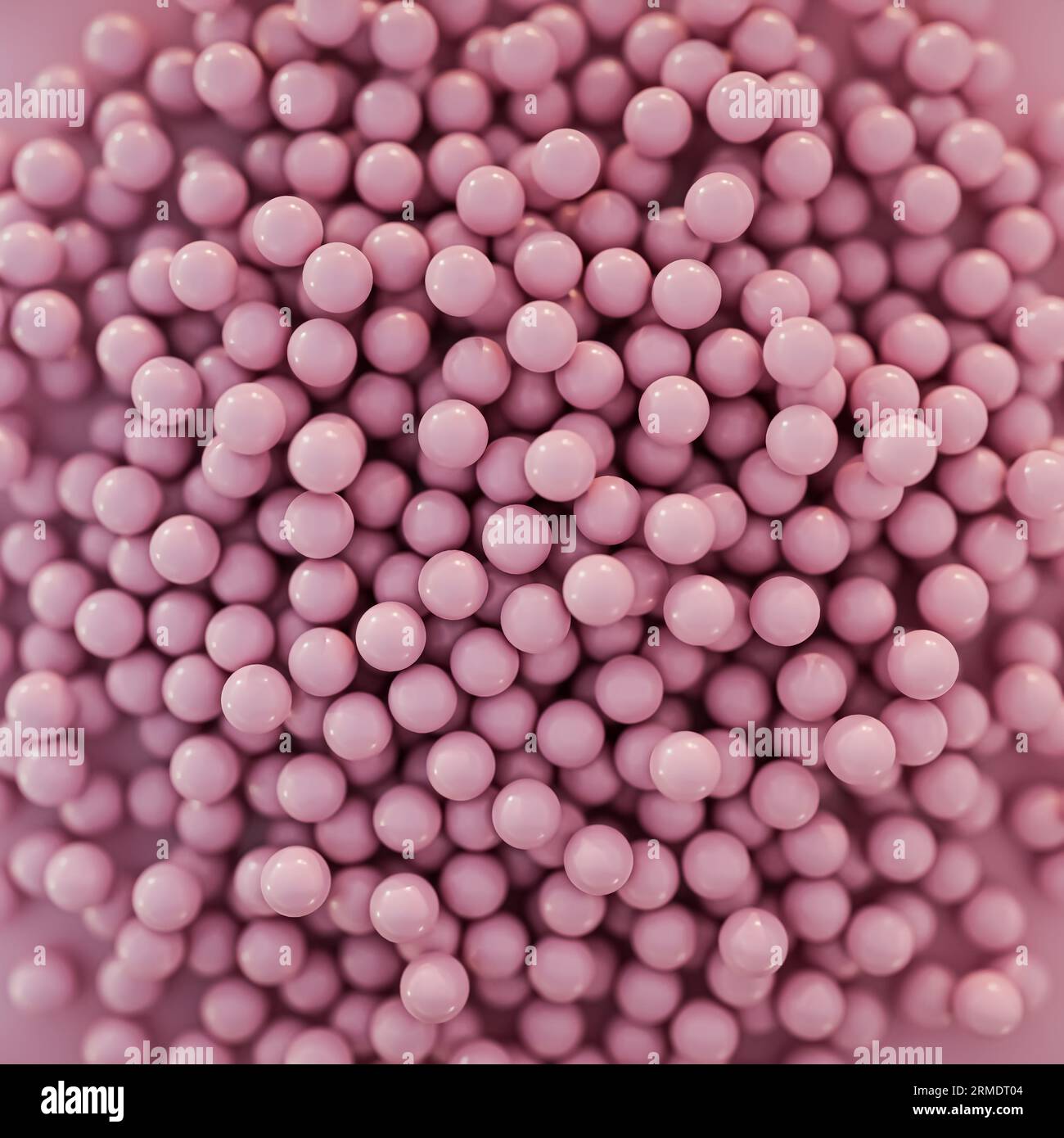 pink spheres isolated on pink 3d illustration Stock Photo - Alamy