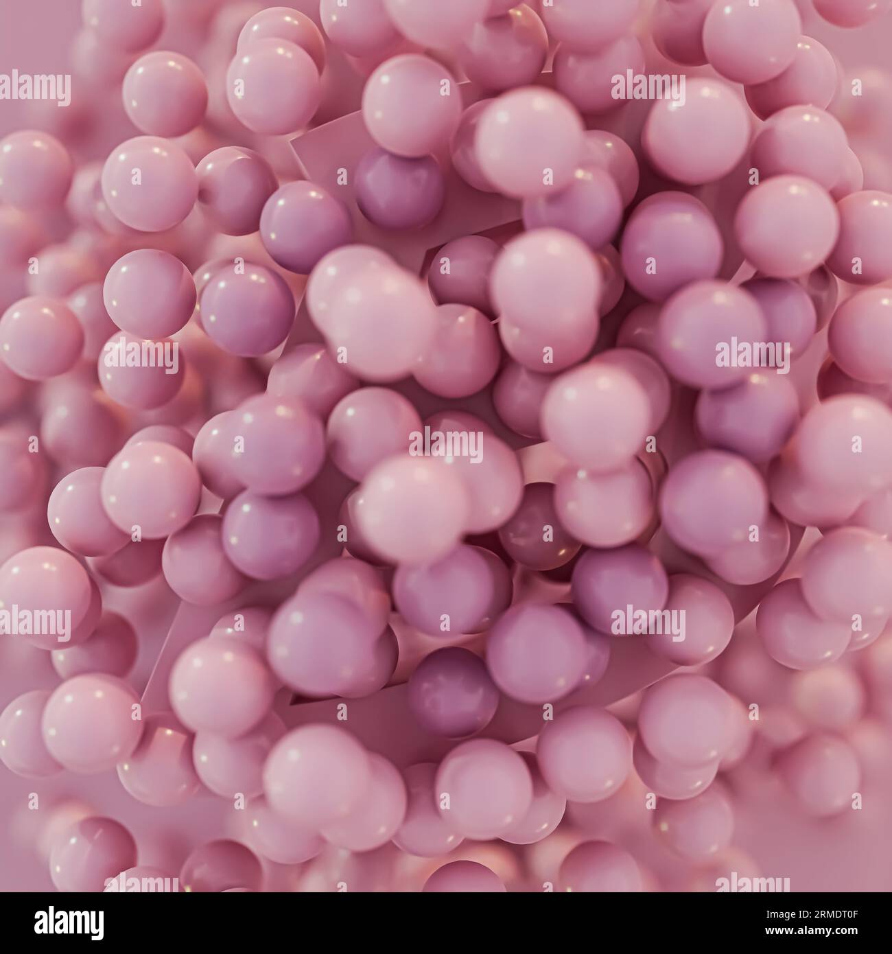 pink spheres isolated on pink 3d illustration Stock Photo - Alamy