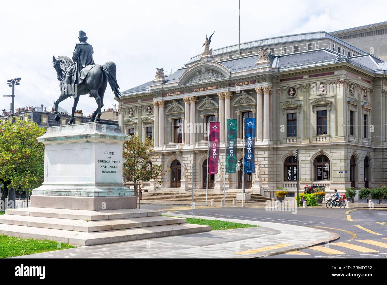 Grand Théâtre de Genève (performing arts theatre), Place de Neuve, Vieille-Ville, Geneva (Genève) Canton of Geneva, Switzerland Stock Photo