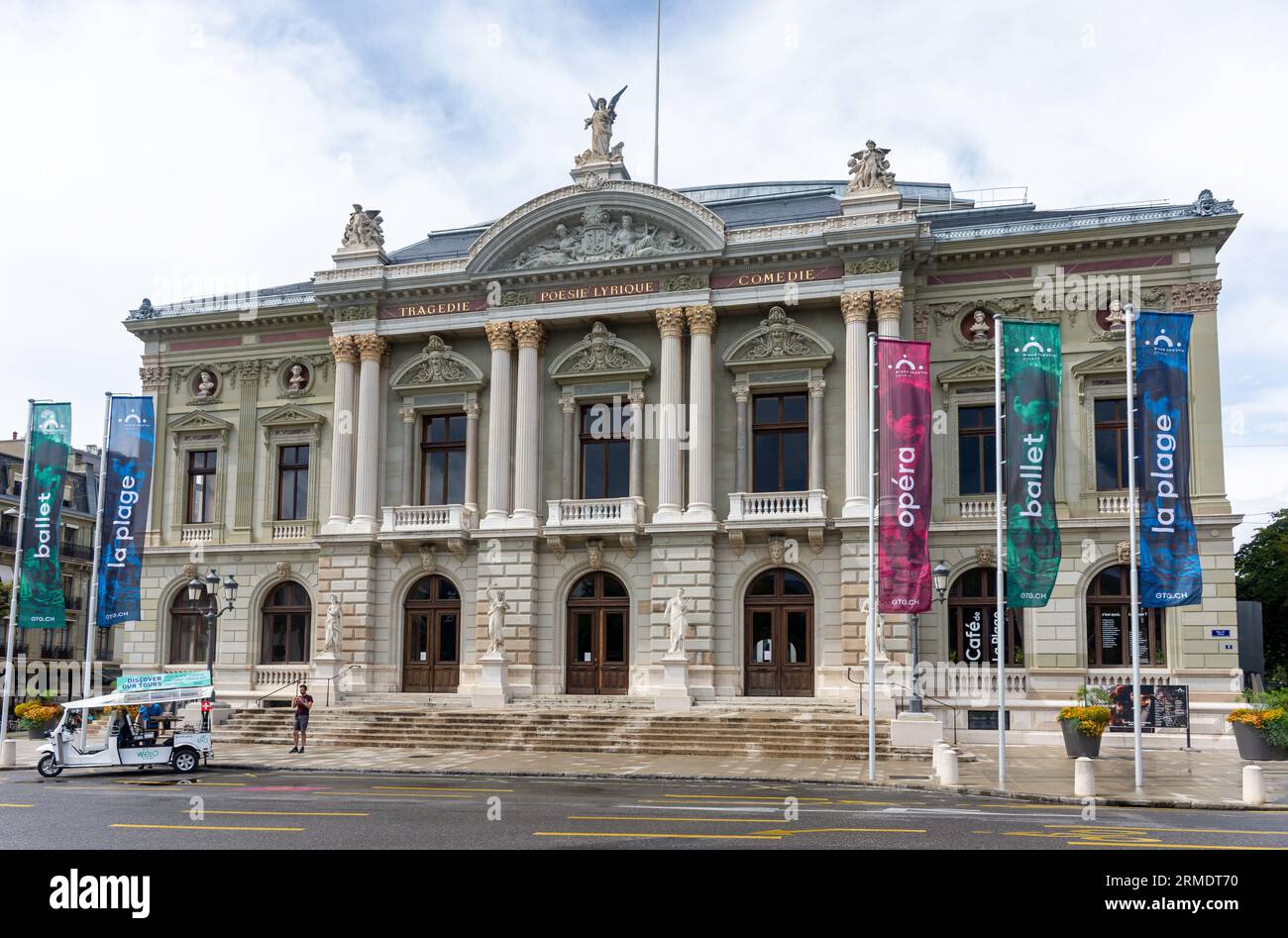 Grand Théâtre de Genève (performing arts theatre), Place de Neuve, Vieille-Ville, Geneva (Genève) Canton of Geneva, Switzerland Stock Photo