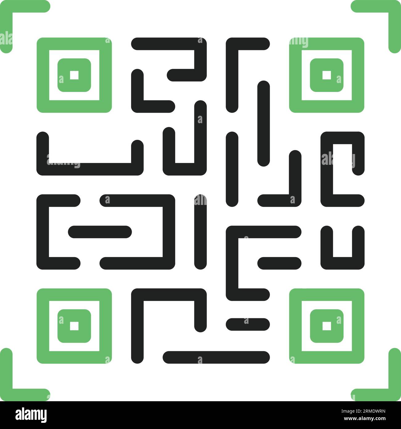 Qr Code Icon image. Suitable for mobile application. Stock Vector
