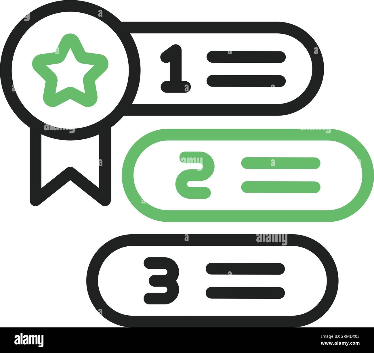 Ranking Icon image. Suitable for mobile application. Stock Vector