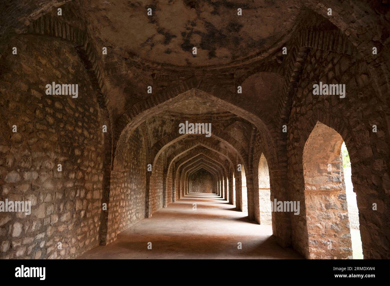 Interiors of Darya Khan's Tomb, located in Mandu, Madhya Pradesh, India Stock Photo