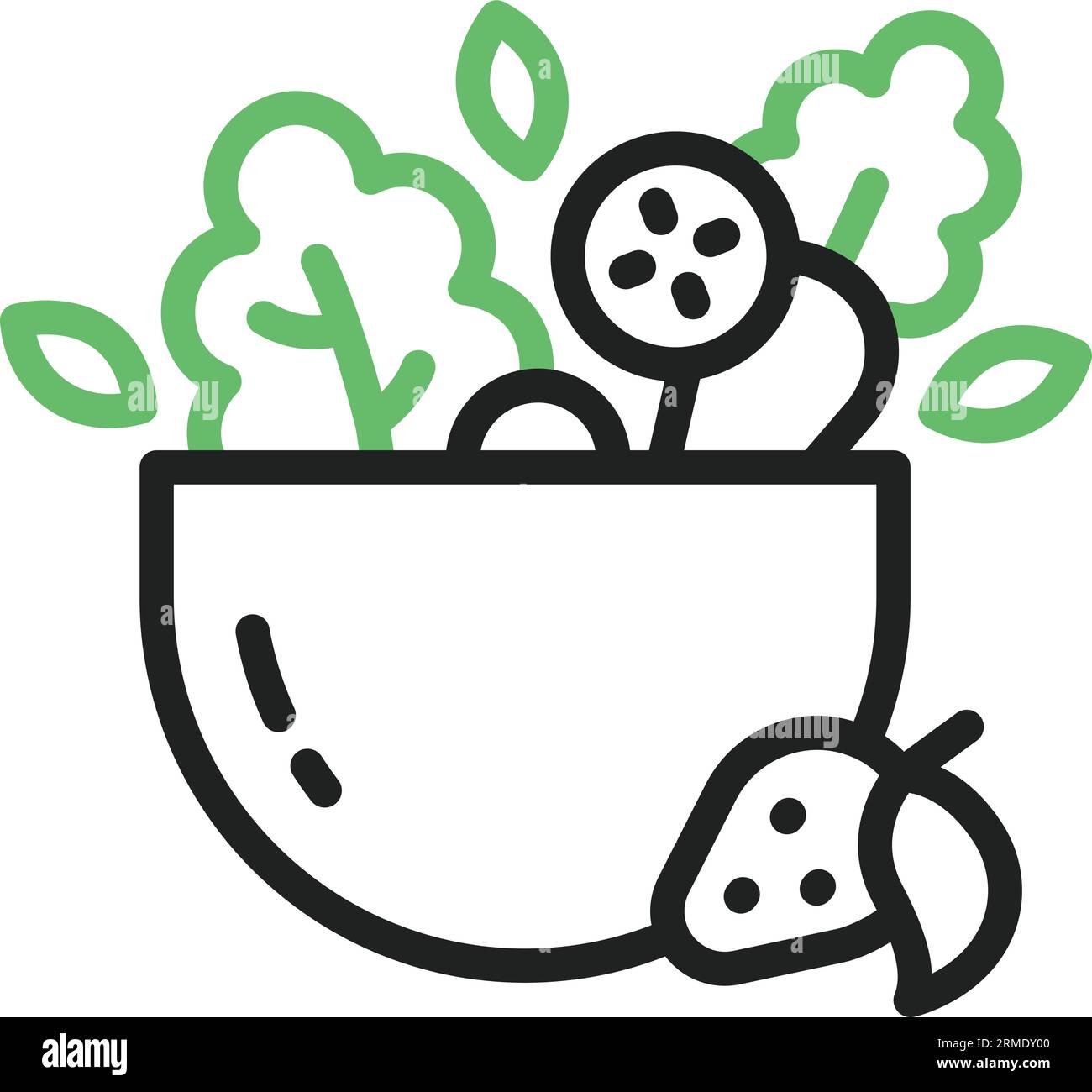 Salad Icon image. Suitable for mobile application. Stock Vector