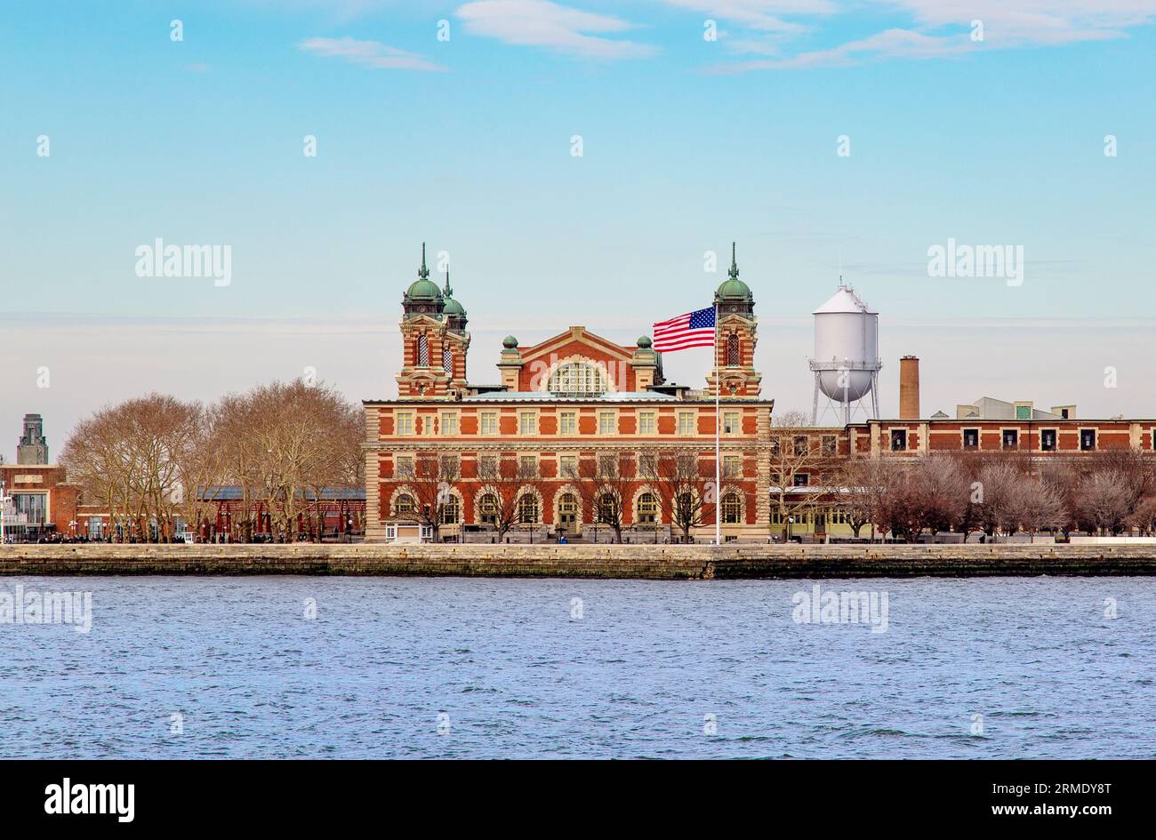 Ellis Island National Monument, New York Harbor, New York, USA Stock Photo