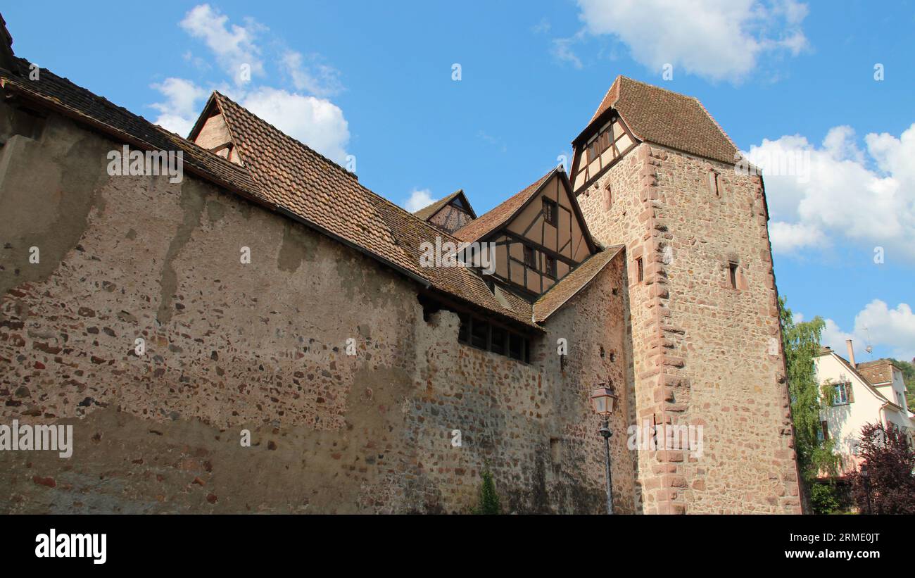 Medieval Rampards medieval ramparts in riquewihr in alsace (france Stock Photo - Alamy
