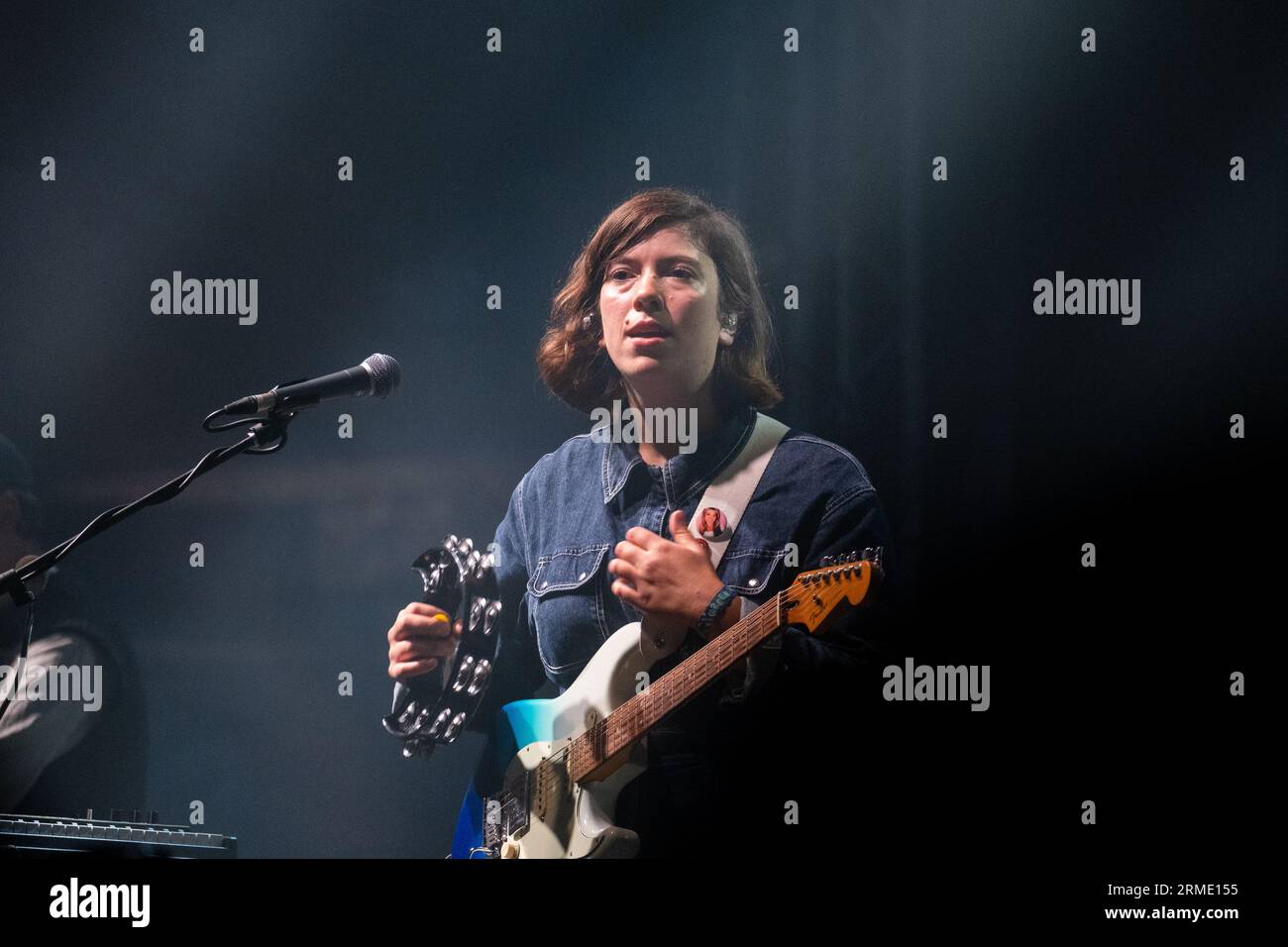 Poppy Hankin of Indie pop band GIRL RAY playing at Green Man Festival ...