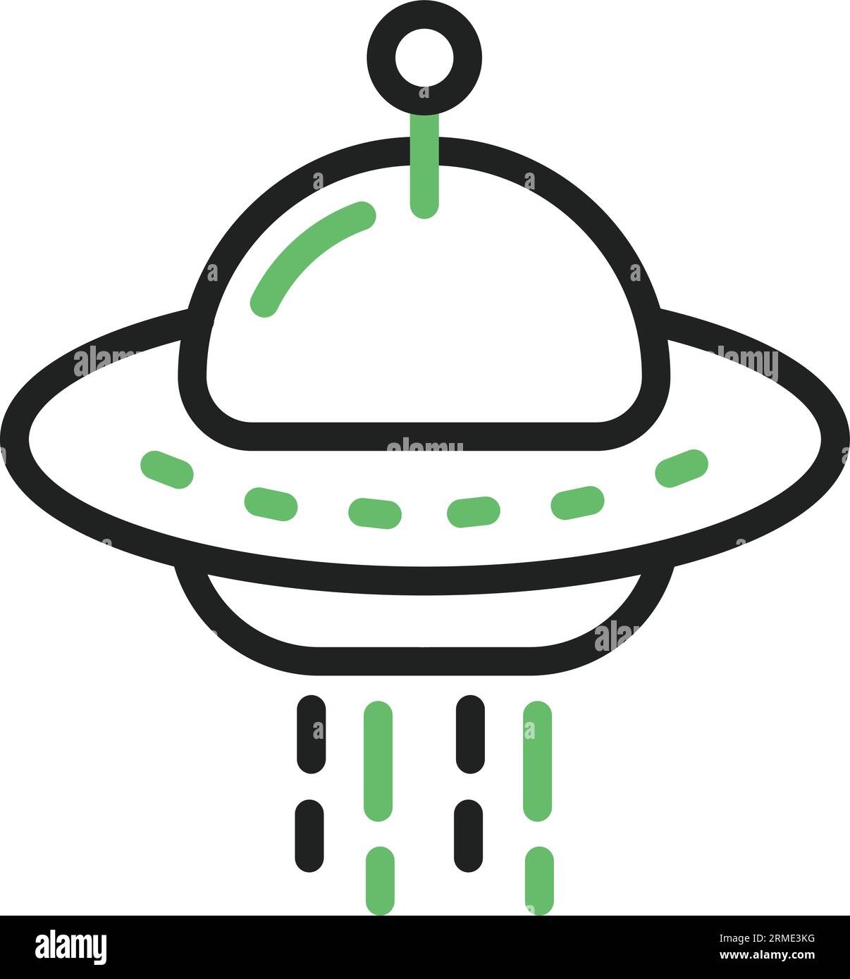 Space Ship Icon image. Suitable for mobile application. Stock Vector
