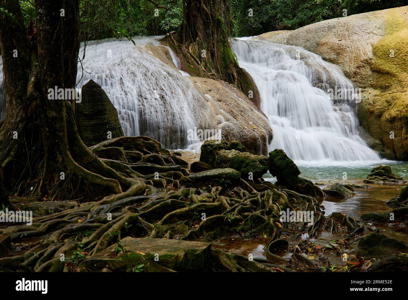 Long waterfall in rainy hi-res stock photography and images - Alamy