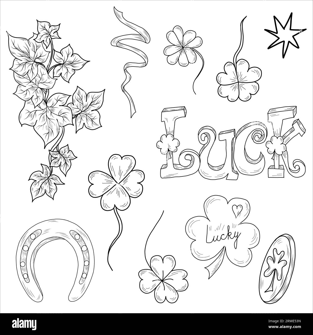 St. Patrick's Day. St. Patrick's Day vector design elements set Stock Vector