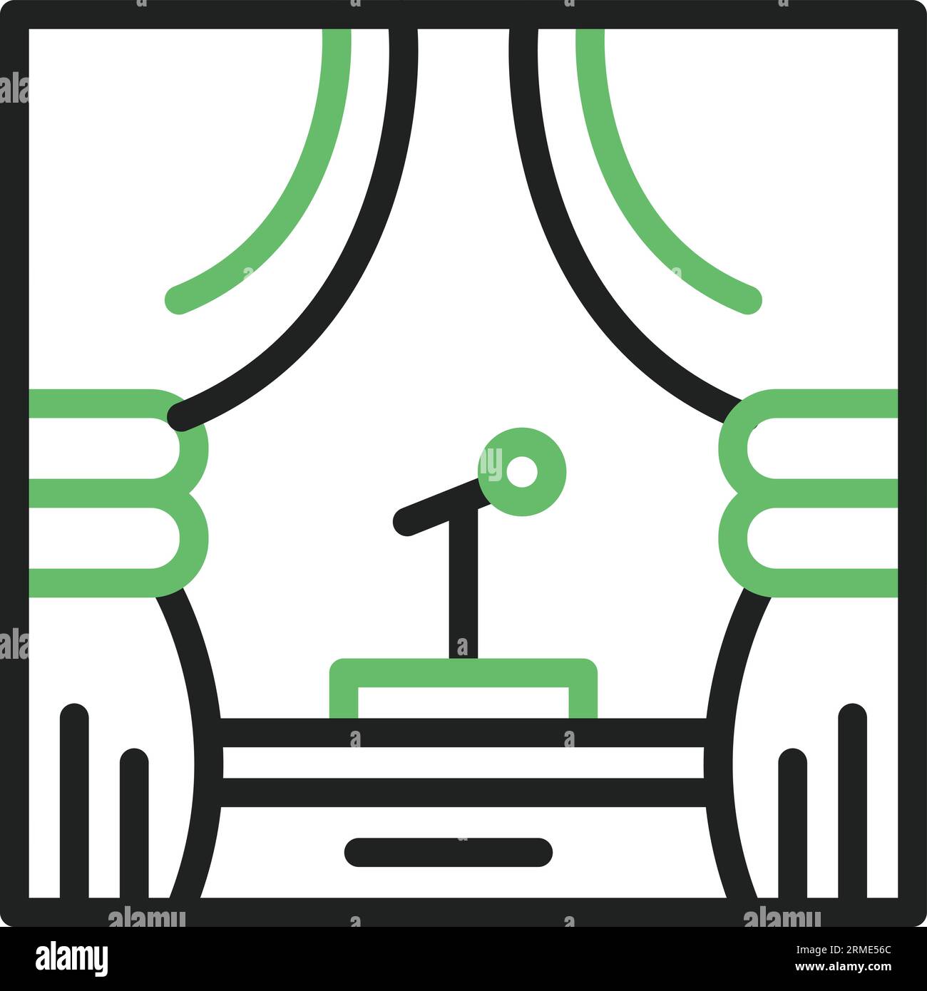 Stage Icon image. Suitable for mobile application. Stock Vector