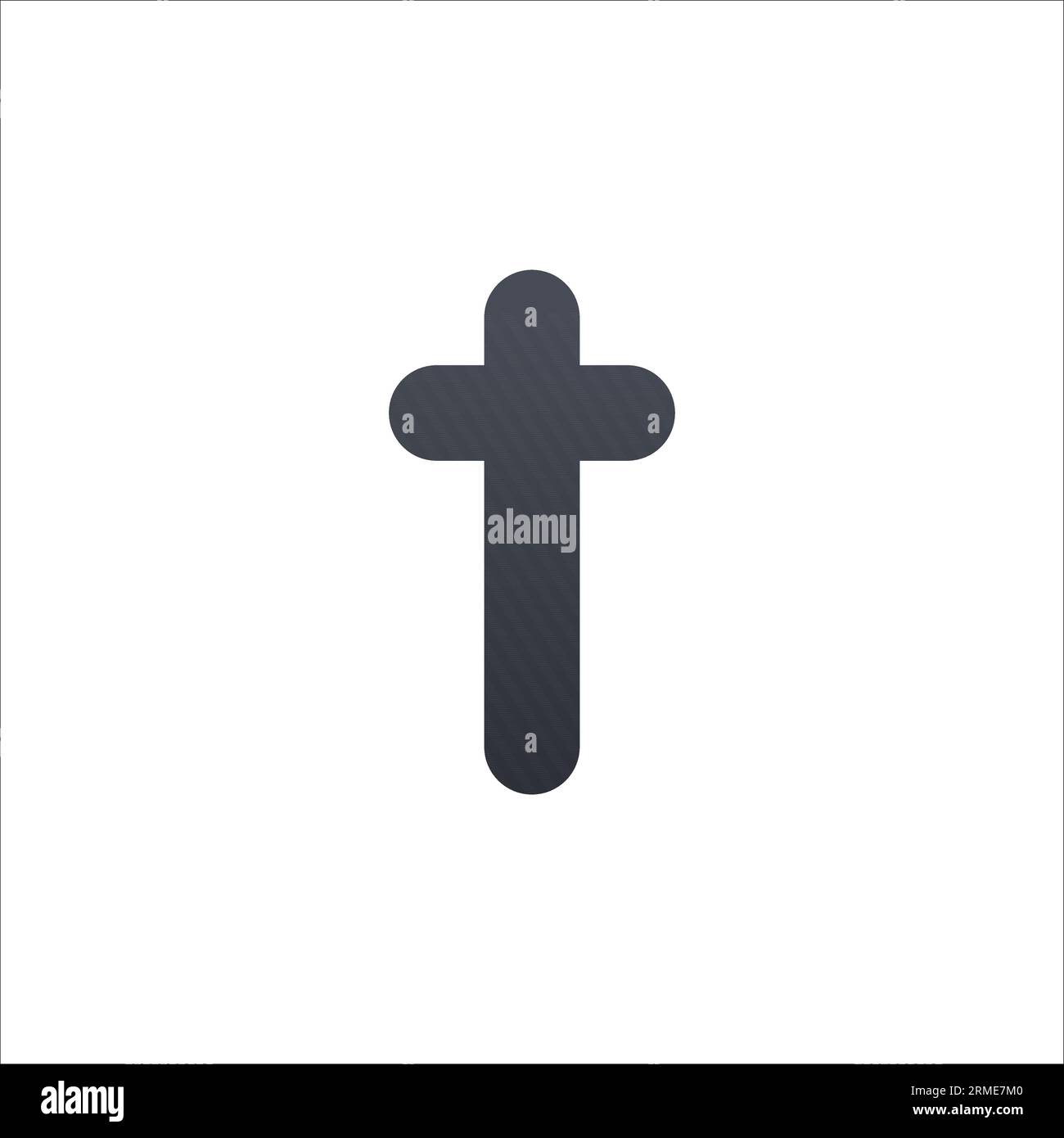 Simple cross spiritual icon, religion symbol. Stock vector illustration