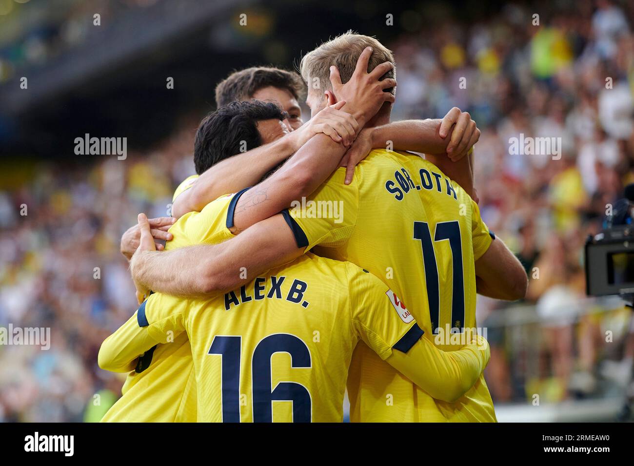 Goal Celebration Alex Baena of Villarreal CF, Alexander Sorloth of  Villarreal CF in action during the La Liga EA Sport Regular Season Round 3  on augus Stock Photo - Alamy