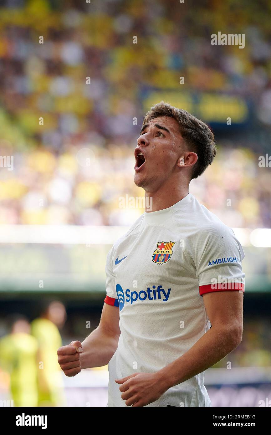 Goal Celebration Alex Baena of Villarreal CF, Alexander Sorloth of  Villarreal CF in action during the La Liga EA Sport Regular Season Round 3  on augus Stock Photo - Alamy