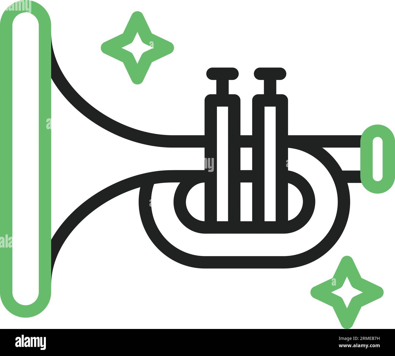 Trumpet Icon image. Suitable for mobile application. Stock Vector