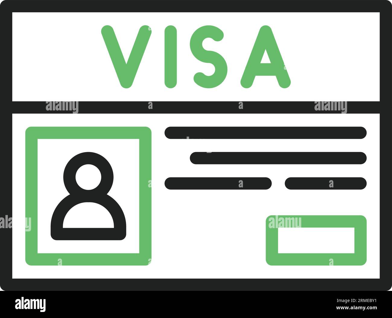 Visa Icon image. Suitable for mobile application. Stock Vector