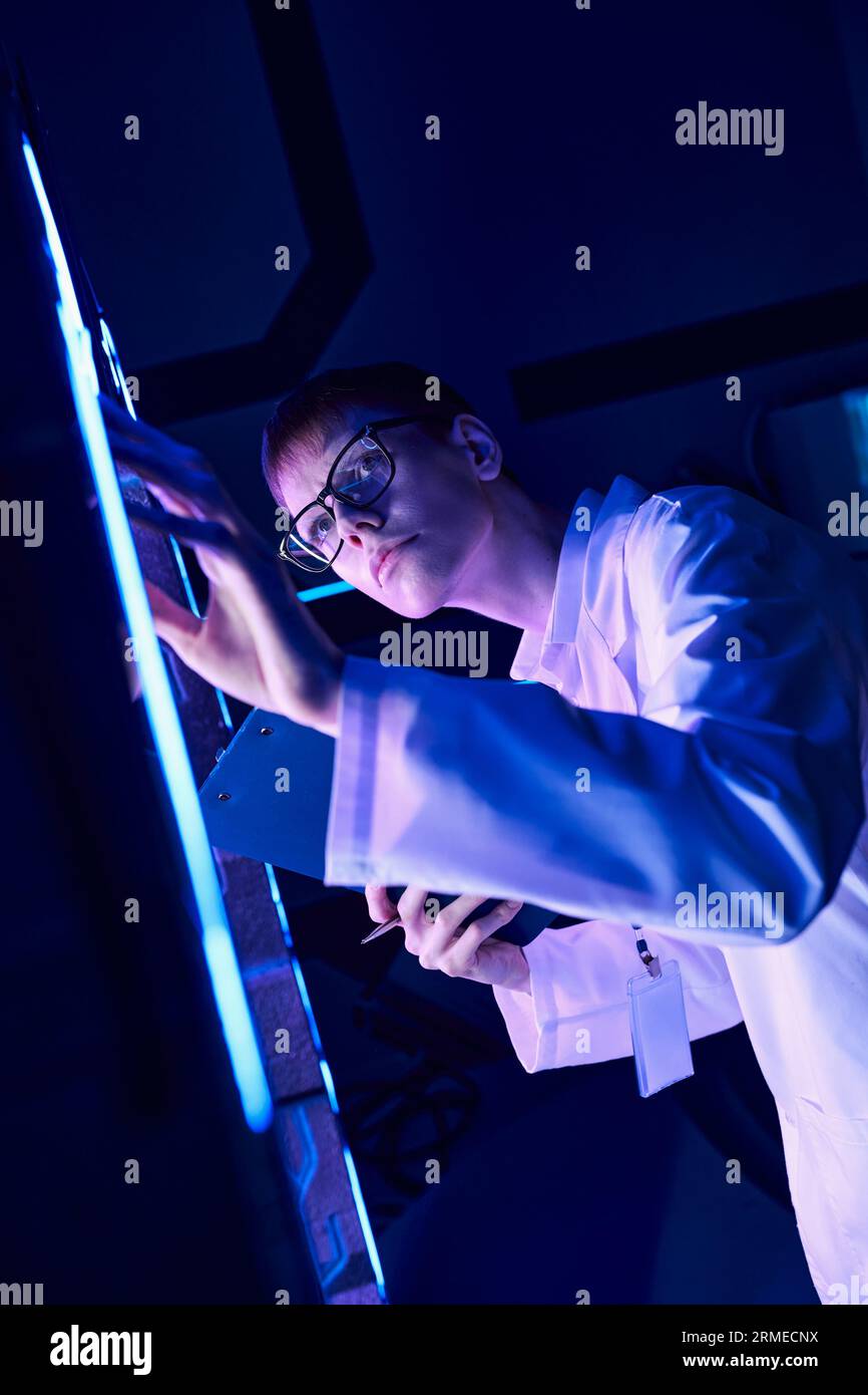 Man exploring futuristic architecture in hi-res stock photography and ...