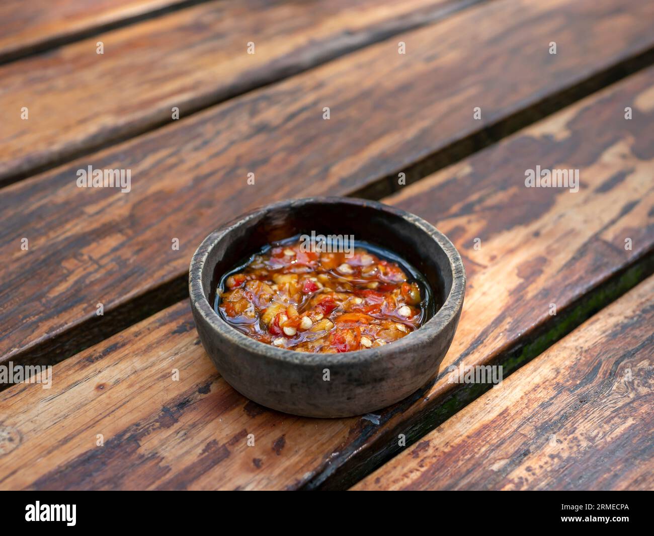 Sambal Bawang, spicy onion sauce, traditional chili sauce from