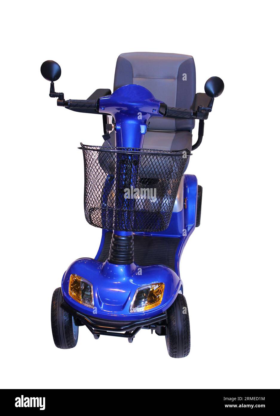 A Modern Electric Disability Scooter with Four Wheels. Stock Photo