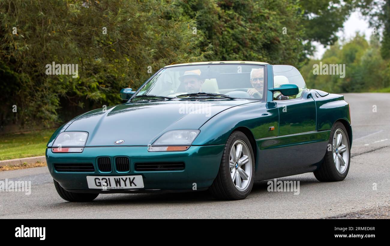 Whittlebury,Northants,UK -Aug 26th 2023: 1990 green convertible BMW Z1 ...