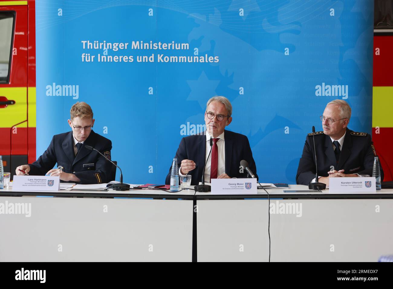 Georg Maier SPD politician press conference Security Concerns and National Risks