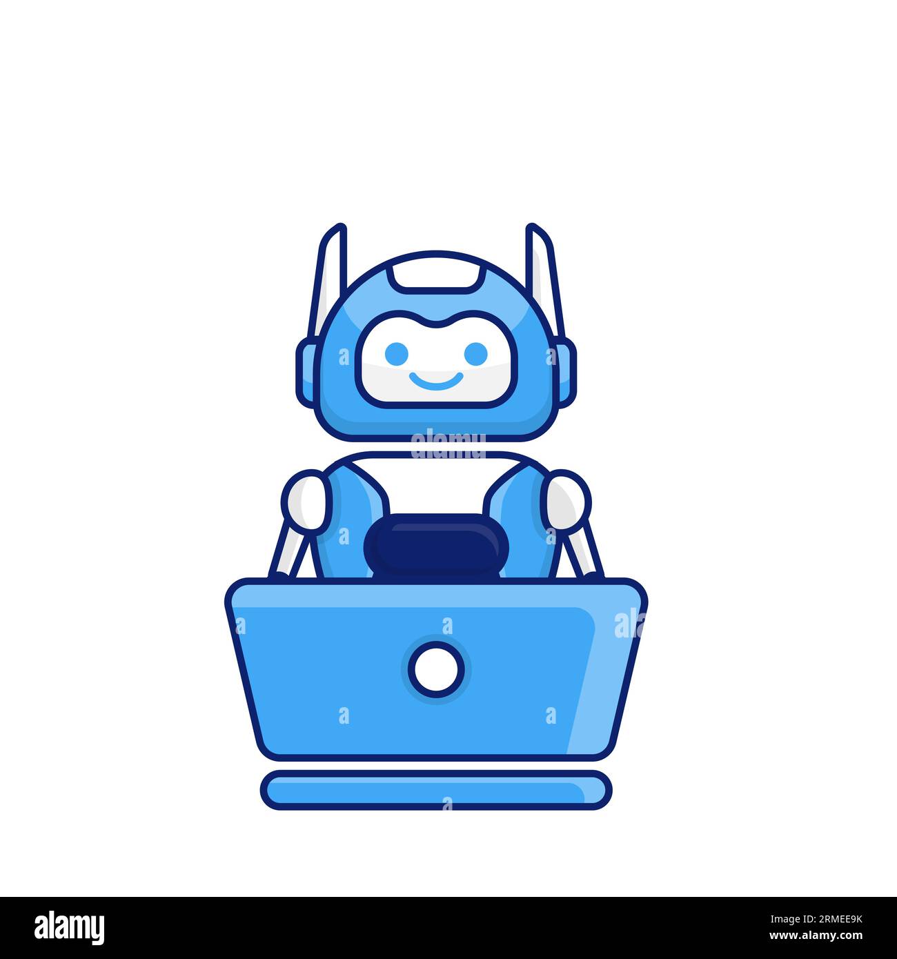 Chat bot robot and person Stock Vector Images - Alamy