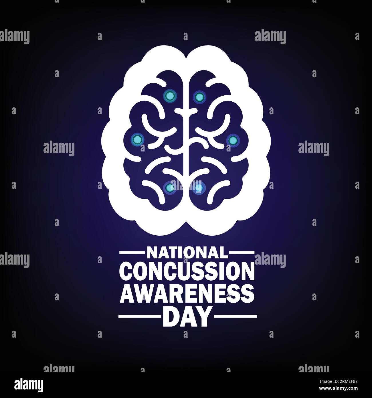 National Concussion Awareness Day. Vector Illustration. Suitable for greeting card, poster and banner Stock Vector