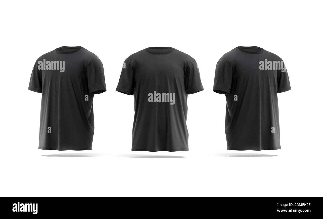 Blank black t shirt front back hi-res stock photography and images - Alamy