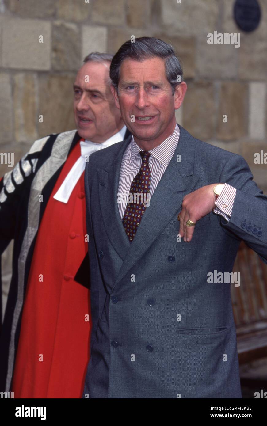 Prince Charles, The Prince of Wales at Durham University for his Honorary Degree Ceremony 1st Jumy 1998   Photo by The Henshaw Archive Stock Photo