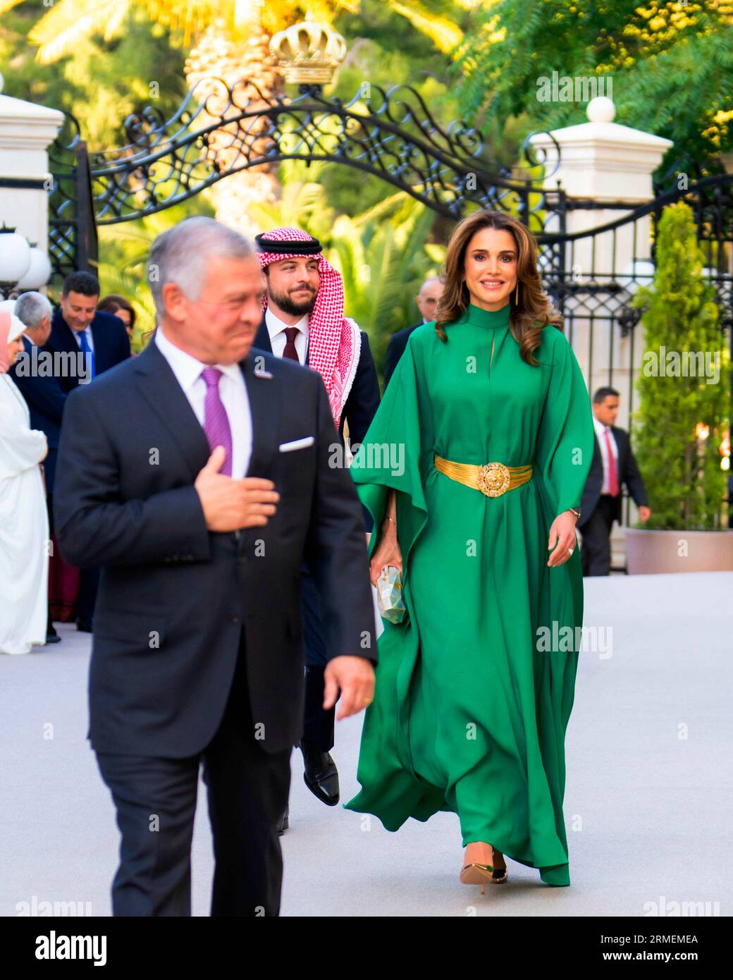 Amman, Jordanien. 25th Mar, 2023. King Abdullah II and Queen Rania and Crown Prince Al Hussein during celebrations of the 77th Anniversary of Jordans Independence Day, on March 25, 2023, pictures on the occasion of Queen Rania Al Abdullah celebrating her birthday on Thursday, August 31, 2023 Credit: Royal Hashemite Court/Albert Nieboer/Netherlands OUT/Point De Vue OUT/dpa/Alamy Live News Stock Photo