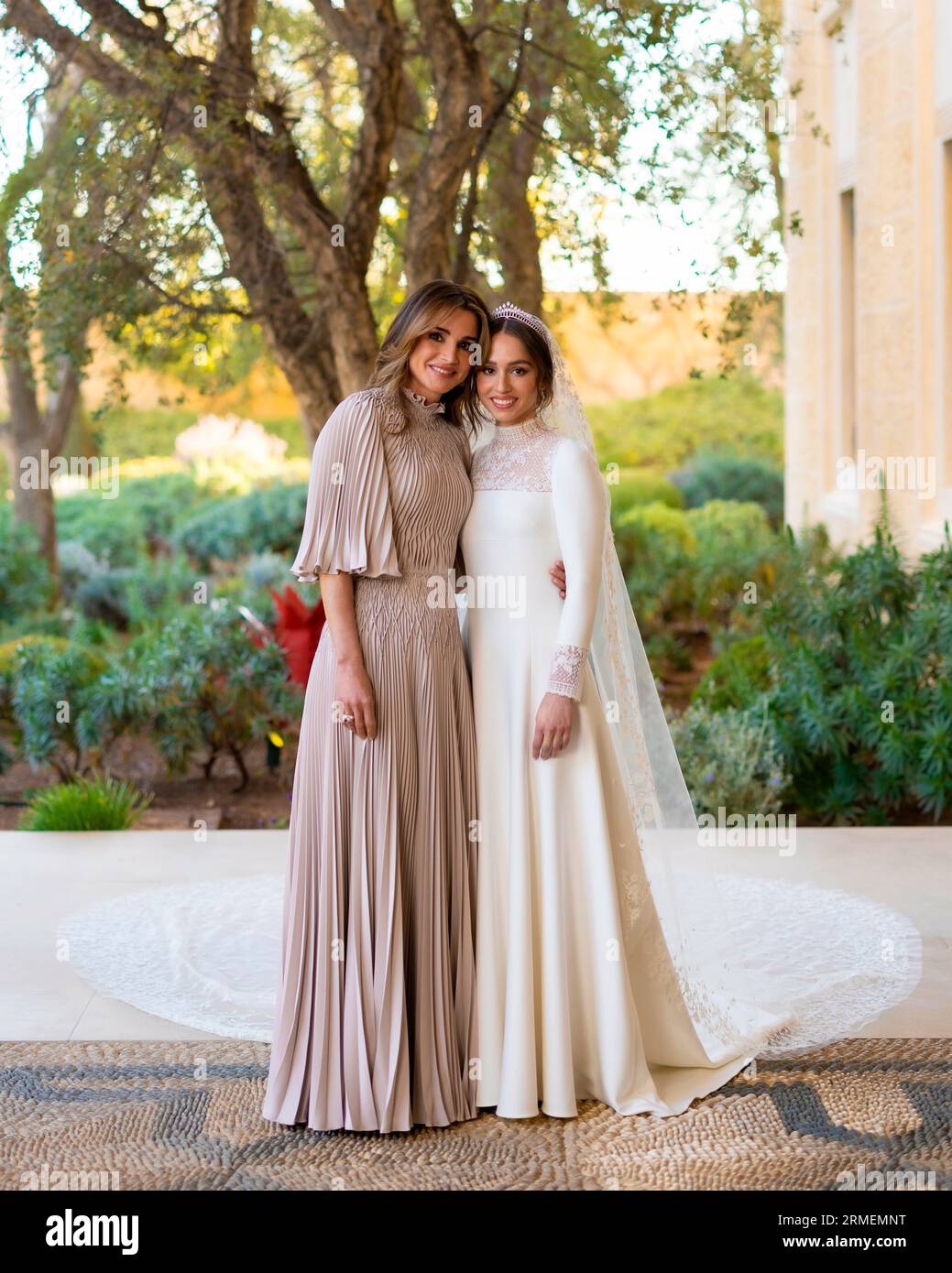 open lace back dress Princess Iman Taupe 2023 Royal Wedding Guest A-Line Gown