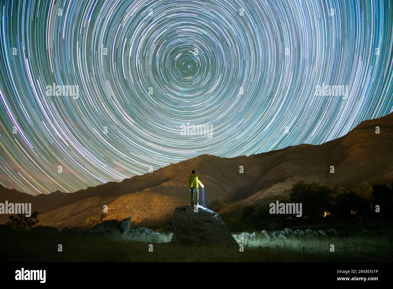 Looking at star trails hi-res stock photography and images - Alamy