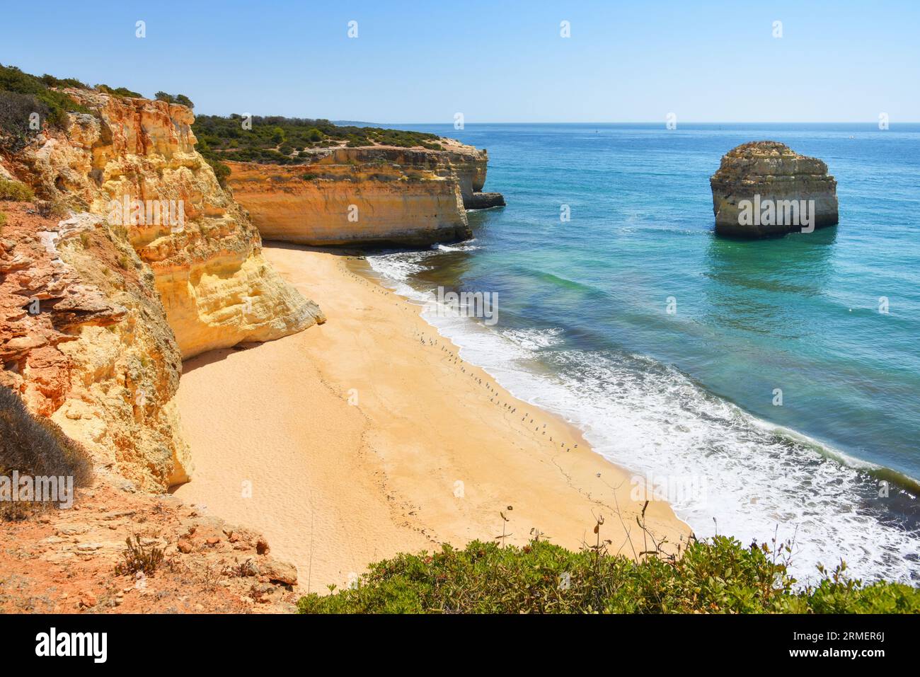 Praia da Malhada do Baraço, Lagoa, Algarve, Portugal. Wonderful beach ...